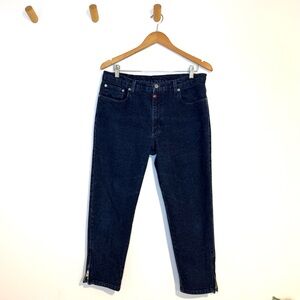 Ralph Lauren Polo Jeans Vintage Y2K Ankle Zip Tapered Leg Dark Wash Mid Rise 14